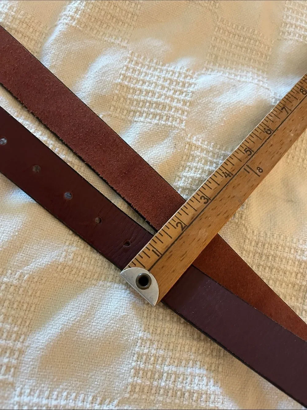 Red Wing Shoes Brown Leather Belt with Stamped Logo 54”